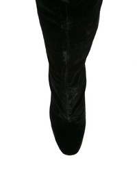 schwarze kniehohe Stiefel aus Wildleder von Senso