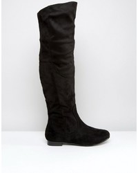 schwarze kniehohe Stiefel von Daisy Street