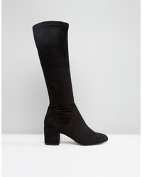 schwarze kniehohe Stiefel von Asos