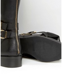 schwarze kniehohe Stiefel von Asos