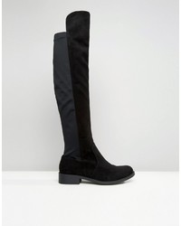 schwarze kniehohe Stiefel von Asos