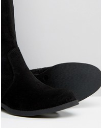 schwarze kniehohe Stiefel von Asos