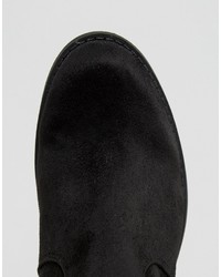 schwarze kniehohe Stiefel von Asos