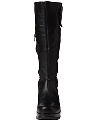 schwarze kniehohe Stiefel von Fly London