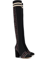 schwarze kniehohe Stiefel von Tabitha Simmons