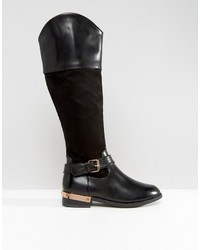 schwarze kniehohe Stiefel von Glamorous