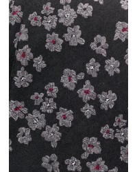 schwarze Krawatte mit Blumenmuster von Eterna