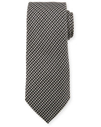 schwarze Krawatte mit Hahnentritt-Muster