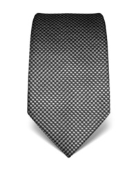 schwarze Krawatte mit Hahnentritt-Muster von Vincenzo Boretti