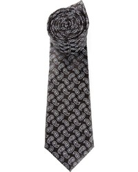 schwarze Krawatte mit Paisley-Muster von Canali