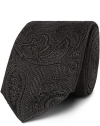 schwarze Krawatte mit Paisley-Muster von Dolce & Gabbana