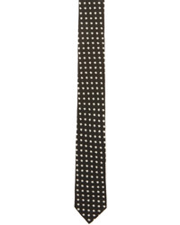 schwarze Krawatte mit Sternenmuster von Saint Laurent
