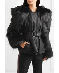 schwarze Lammfelljacke von Gareth Pugh