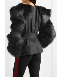 schwarze Lammfelljacke von Gareth Pugh