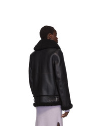 schwarze Lammfelljacke von Acne Studios