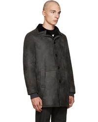 schwarze Lammfelljacke von Neil Barrett