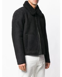 schwarze Lammfelljacke von YMC