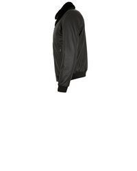 schwarze Lammfelljacke von Bugatti