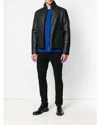 schwarze Lammfelljacke von Emporio Armani