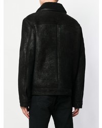 schwarze Lammfelljacke von Salvatore Santoro