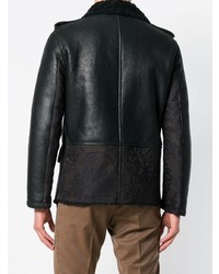 schwarze Lammfelljacke von Etro