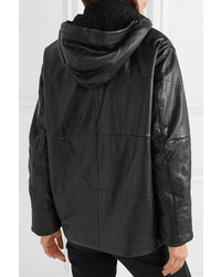 schwarze Lammfelljacke von Vince