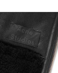 schwarze Lammfelljacke von Acne Studios