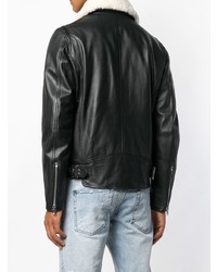 schwarze Lammfelljacke von Diesel