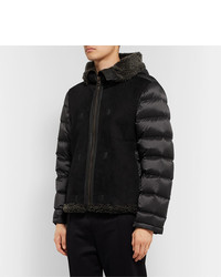 schwarze Lammfelljacke von Ten C