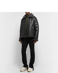 schwarze Lammfelljacke von Acne Studios