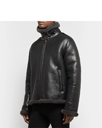 schwarze Lammfelljacke von Acne Studios