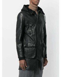 schwarze Lammfelljacke von Salvatore Santoro