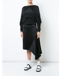 schwarze Langarmbluse von Chalayan