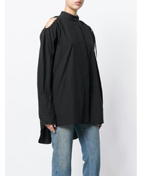 schwarze Langarmbluse von Damir Doma