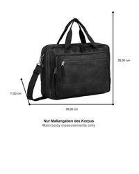 schwarze Leder Aktentasche von camel active