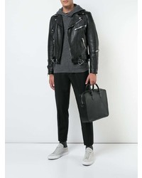 schwarze Leder Aktentasche von Mansur Gavriel