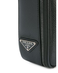 schwarze Leder Aktentasche von Prada