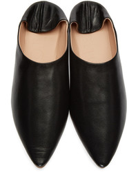 schwarze Leder Ballerinas von Acne Studios