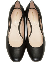 schwarze Leder Ballerinas von Nicholas Kirkwood