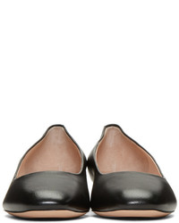 schwarze Leder Ballerinas von Nicholas Kirkwood