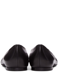 schwarze Leder Ballerinas von Versace