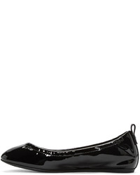 schwarze Leder Ballerinas von Lanvin