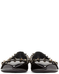 schwarze Leder Ballerinas von Valentino