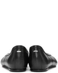 schwarze Leder Ballerinas von Maison Margiela