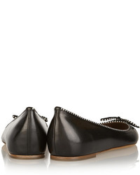 schwarze Leder Ballerinas von Tabitha Simmons