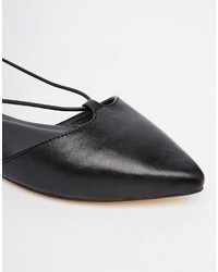 schwarze Leder Ballerinas von Aldo