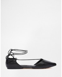 schwarze Leder Ballerinas von Aldo