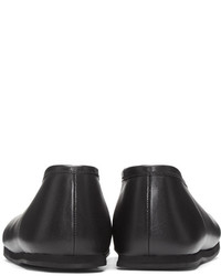 schwarze Leder Ballerinas von Comme des Garcons