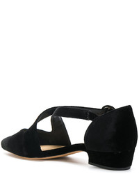 schwarze Leder Ballerinas von Alexandre Birman