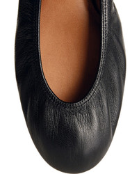 schwarze Leder Ballerinas von Lanvin